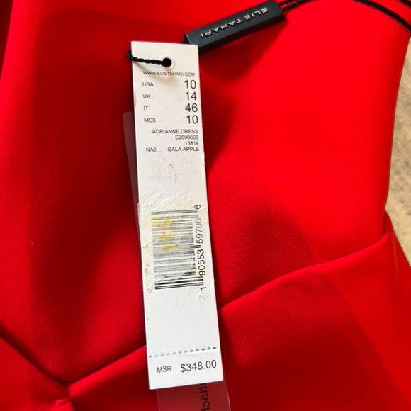 Never worn before Elie Tahari Adrianne Red Sleeveless dress - Picture 5 of 5
